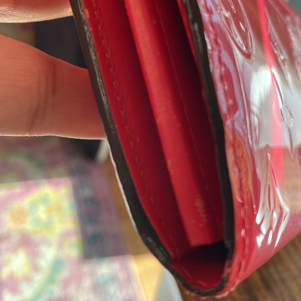 Louis Vuitton Sara Wallet, Portefeuille M90313 Hot pink Monogram Vernis Ts2136 - Picture 12 of 12